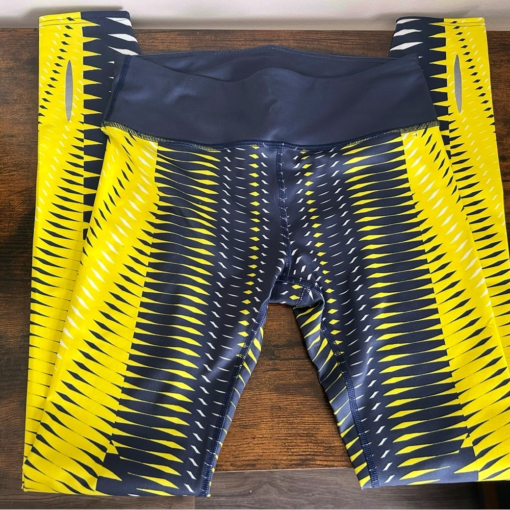 Yellow and Blue Patterned Leggings